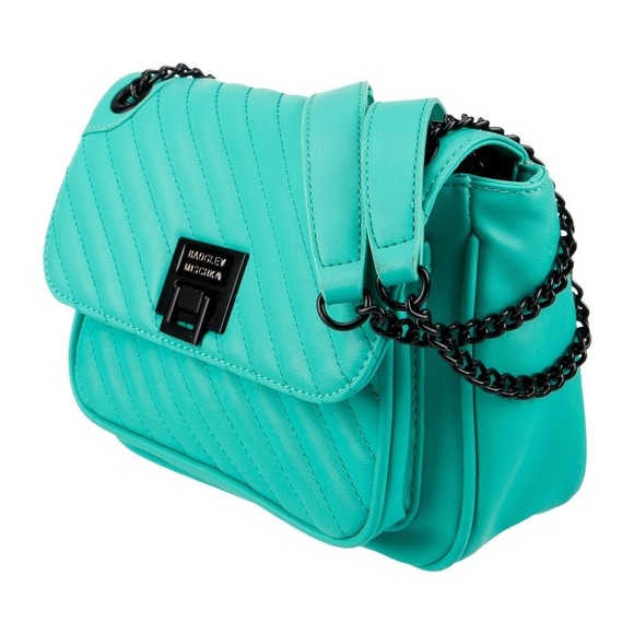 NWT Badgley Mischka Teal Blue Crossbody Handbag Purse - Picture 3 of 11